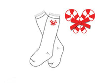 PRE ORDER Girls Embroidered Candy Cane Knee High Socks | ETA to LBS: OCTOBER