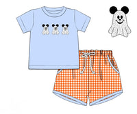 PRE ORDER Boys French Knot Not So Spooky Mouse Ghost Short Set | ETA to LBS: SEPTEMBER