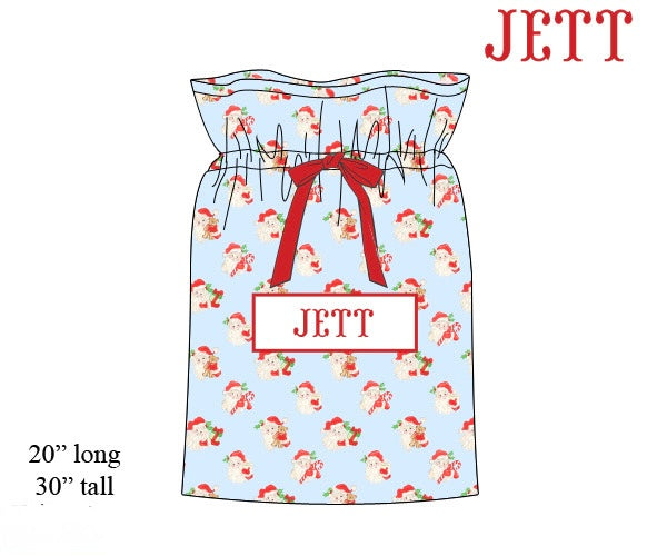 PRE ORDER Boys and Girls Watercolor Quilted Santa Gift Sack | ETA to LBS: October