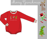 PRE ORDER Boys French Knot Whoville Christmas Bubble | ETA to LBS: OCTOBER