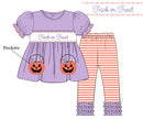PRE ORDER Girls Smocked Trick or Treat Legging Set | ETA to LBS: SEPTEMBER