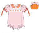 PRE ORDER Girls Smocked Pretty Pumpkins Bubble | ETA to LBS: SEPTEMBER