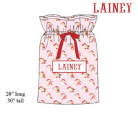 PRE ORDER Boys and Girls Watercolor Quilted Santa Gift Sack | ETA to LBS: October