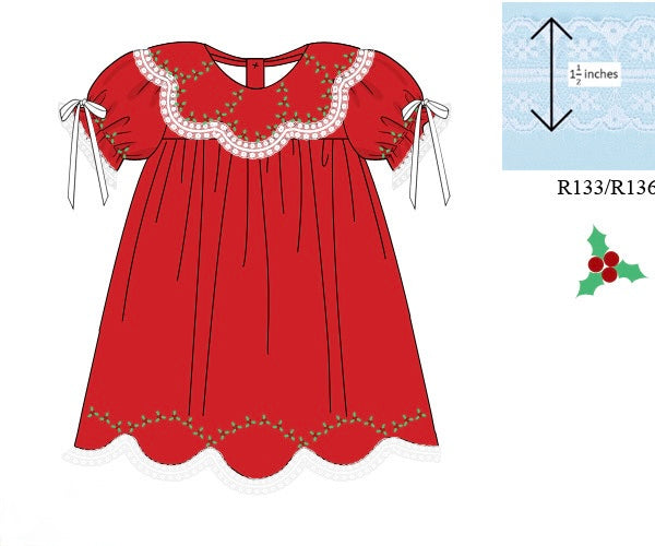 PRE ORDER Girls Christmas Heirloom Keepsake Bloomer Set & Dress | ETA to LBS: OCTOBER