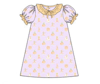 PRE ORDER Girls Spooky Pups Knit Lounge Gown | ETA to LBS: SEPTEMBER
