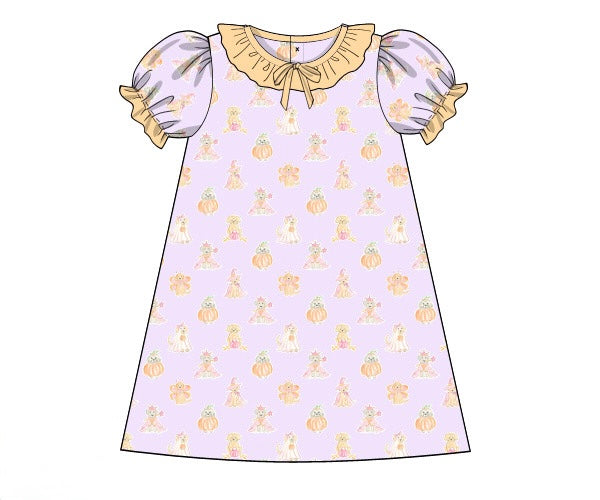 PRE ORDER Girls Spooky Pups Knit Lounge Gown | ETA to LBS: SEPTEMBER