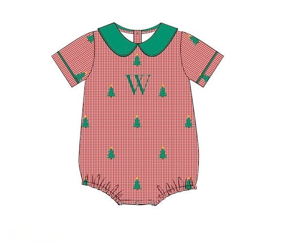 PRE ORDER Boys Embroidered Christmas Tree Bubble | ETA to LBS: OCTOBER