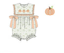 PRE ORDER Girls French Knot Toile Pumpkin Bubble | ETA to LBS: SEPTEMBER
