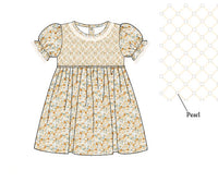 PRE ORDER Girls Smocked Heirloom Autumn Belle Bloomer Set & Dress | ETA to LBS: SEPTEMBER