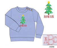 PRE ORDER Boys Custom Crotchet Christmas Tree Sweater Only | ETA to LBS: OCTOBER