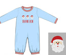 PRE ORDER Boys French Knot Santa Long Romper | ETA to LBS: OCTOBER