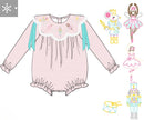 PRE ORDER Girls Hand Embroidered Sugar Plum Dreams Bubble | ETA to LBS: OCTOBER