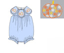 PRE ORDER Girls Embroidered Floral Pumpkins Bubble | ETA to LBS: SEPTEMBER
