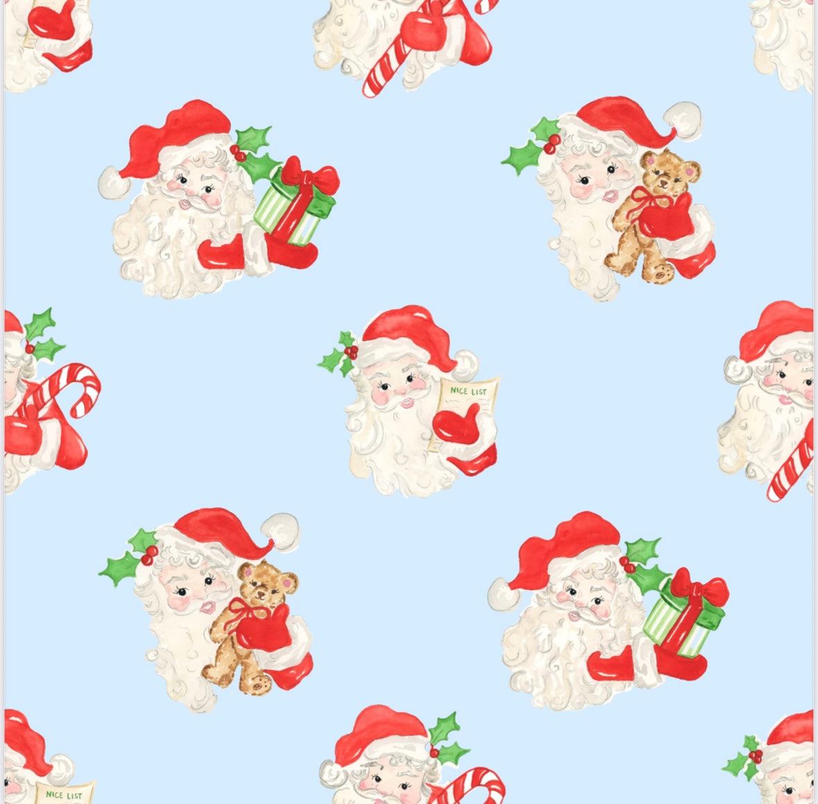 Men’s Watercolor Santa Knit Lounge Pants