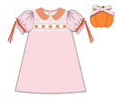 PRE ORDER Girls Smocked Pretty Pumpkins Bloomer Set & Dress | ETA to LBS: SEPTEMBER