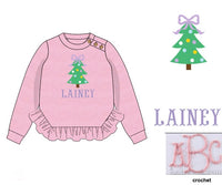 PRE ORDER Girls Custom Crotchet Christmas Tree Sweater Only | ETA to LBS: OCTOBER