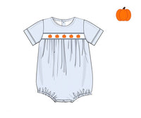 PRE ORDER Boys Smocked Pumpkins Bubble | ETA to LBS: SEPTEMBER