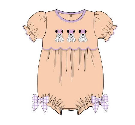 PRE ORDER Girls French Knot Not So Spooky Mouse Ghost Bubble | ETA to LBS: SEPTEMBER