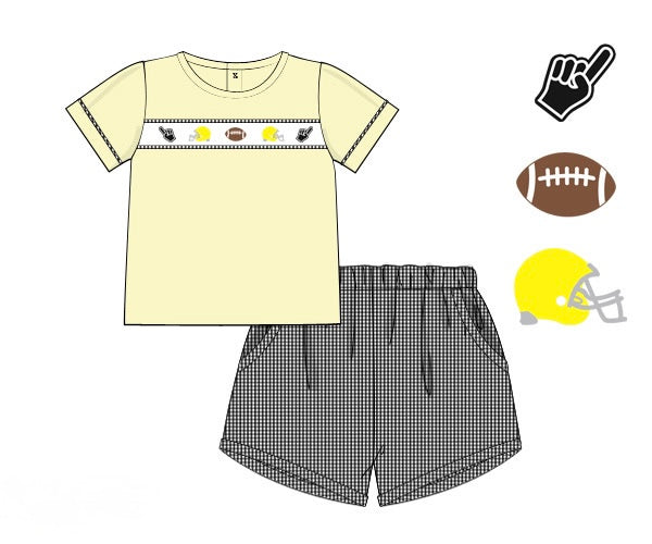 Boys Embroidered Team Spirit Short Set