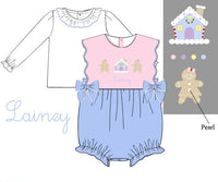 PRE ORDER Girls Hand Embroidered Gingerbread Lane Bubble | ETA to LBS: OCTOBER