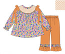 PRE ORDER Girls Smocked Southern Harvest Blooms Ruffle Pant Set | ETA to LBS: SEPTEMBER