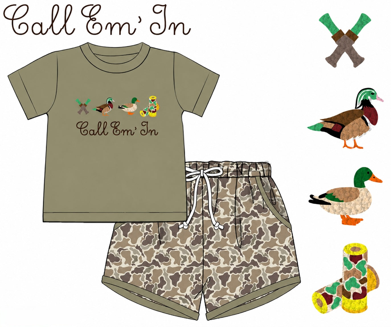 PRE ORDER Boys French Knot Call Em’ In Short Set | ETA to LBS: SEPTEMBER