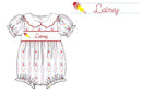 Girls “ABC 123” Smocked School Day Cutie Bubble