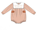 PRE ORDER Boys Embroidered  Give Thanks Bubble | ETA to LBS: SEPTEMBER