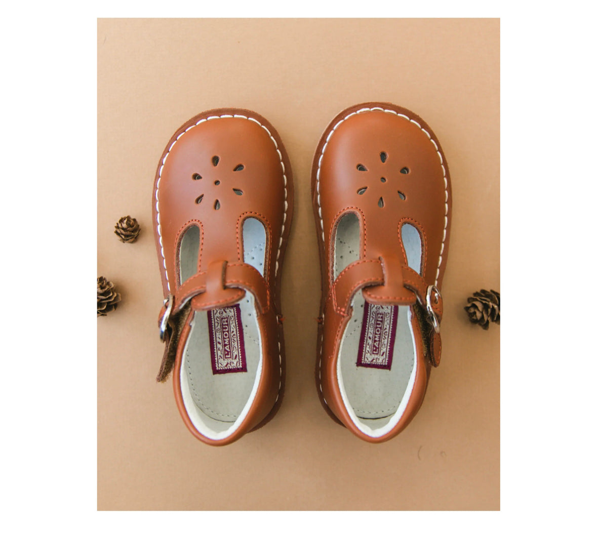 Pre Order Joy Waxed Leather T-Strap Mary Jane