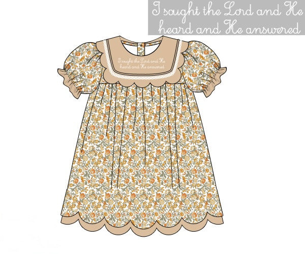 PRE ORDER Girls Embroidered I Trust in God Bloomer Set & Dress | ETA to LBS: SEPTEMBER
