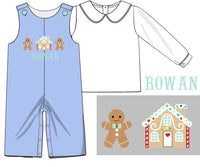 PRE ORDER Boys Hand Embroidered Gingerbread Lane Longall | ETA to LBS: OCTOBER