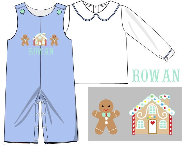 PRE ORDER Boys Hand Embroidered Gingerbread Lane Longall | ETA to LBS: OCTOBER