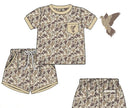 Boys French Knot Dove Day Short Set