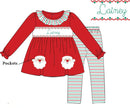 PRE ORDER Girls Custom Smock Light Skin Santa Pocket Legging Set | ETA to LBS: OCTOBER