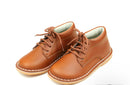 Boys Tuck Mid-Top Lace Up Shoe Cognac