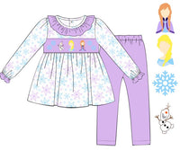 Girls Ice Princess Princess Smocked Leggings Set