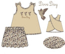 Girls French Knot Dove Day Skort Set