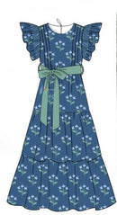 PRE ORDER Women’s Blue Willow Midi Dress | ETA to LBS: SEPTEMBER