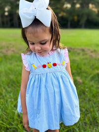 Girls French Knot School Supplies Bubble Bloomer Shorts Set