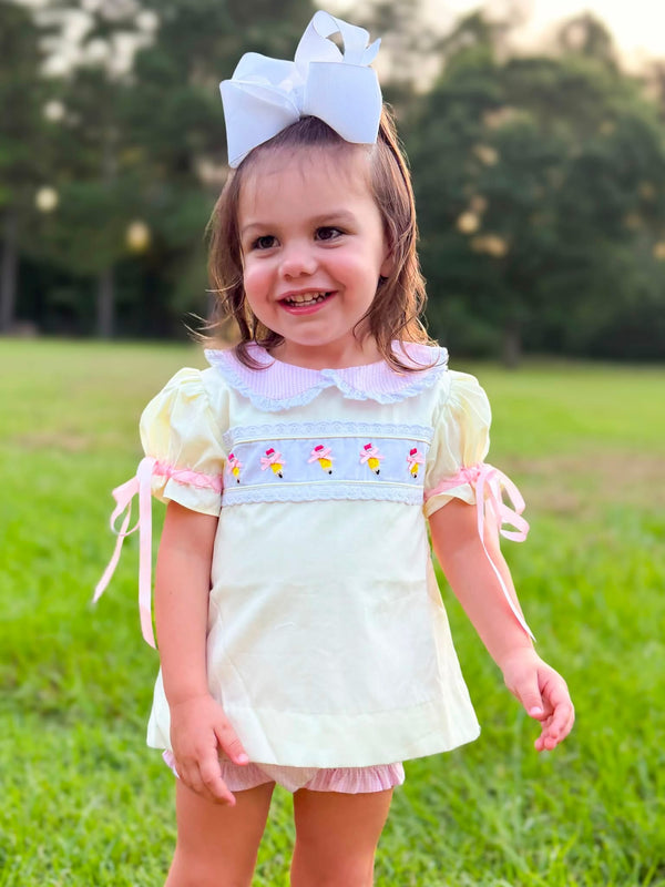 Girls Embroidered First Day Finest Bubble