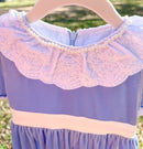 Girls Blue Ice Velvet Bubble