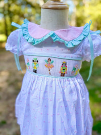 Girls Nutcracker Dreams Smocked Bubble