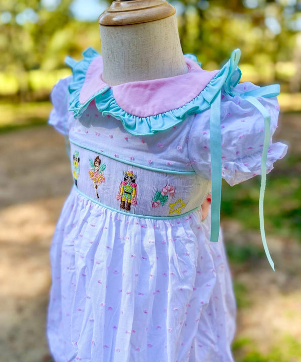 Girls Nutcracker Dreams Smocked Ruffle Pants Set