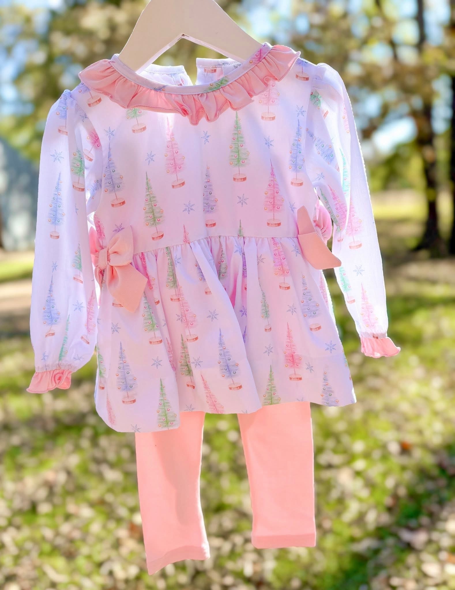 Girls Pastel Bottle Brush Trees Legging Set