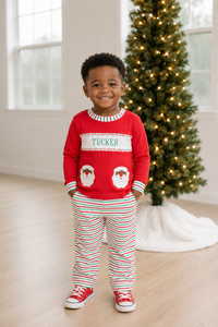 PRE ORDER Boys Custom Smock Dark Skin Santa Pocket Light Pant Set | ETA to LBS: OCTOBER