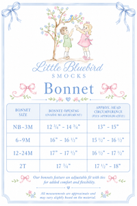 Girls Smocked Christmas Heirloom Keepsake Bonnet