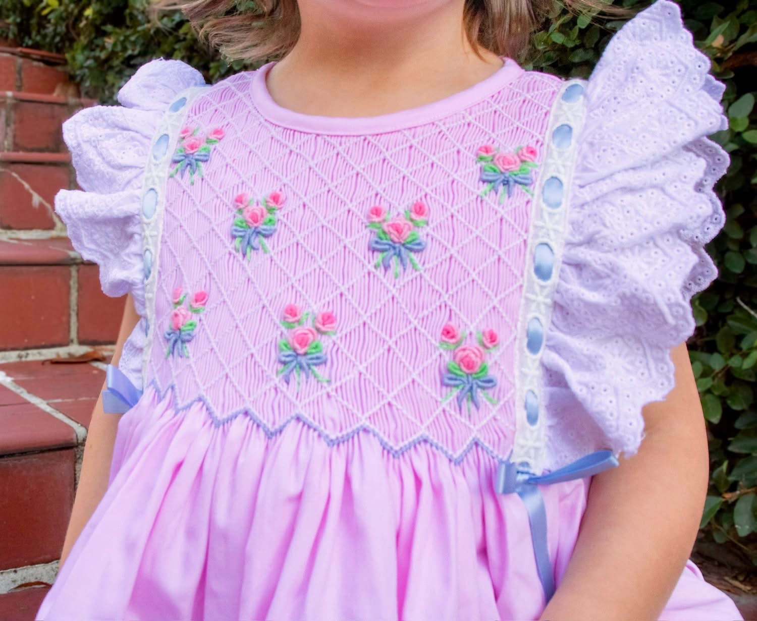 Girls Bouquet Blooms Smock Bubble