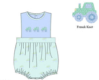 PRE ORDER Boys French Knot Big Green Tractor Bubble | ETA to LBS: LATE March