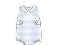 PRE ORDER Boys Blue Gingham Bubble | ETA to LBS: LATE March
