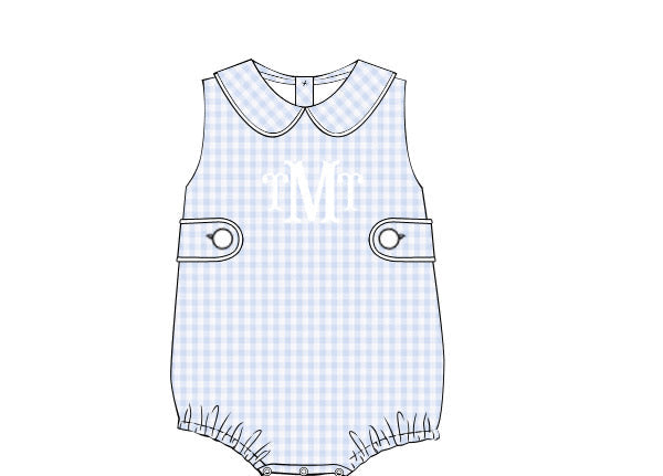 PRE ORDER Boys Blue Gingham Bubble | ETA to LBS: LATE March
